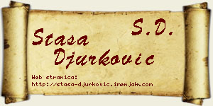 Staša Đurković vizit kartica